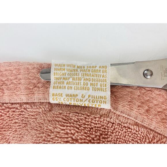 Vintage Utica J.P. Stevens Pink Cream Towel Set 5 Fine Fashion Delicate Applique - Picture 14 of 16